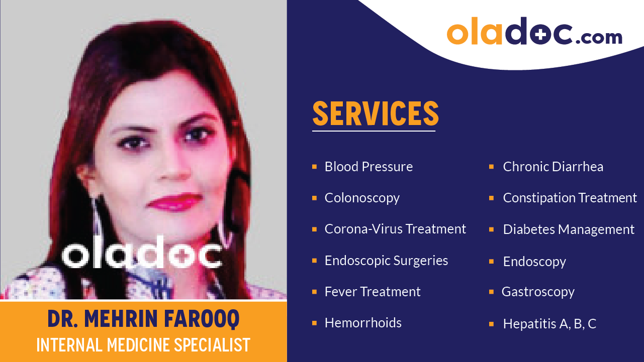 Services provided by Dr.Mehrin Farooq